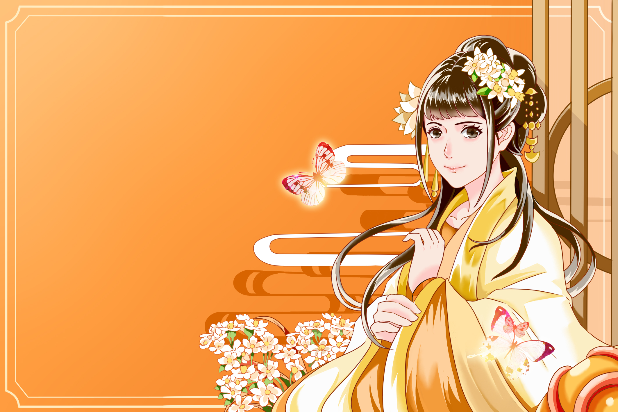 古装美女壁纸 动漫-唯美古装美女壁纸动漫：古代风情与现代审美